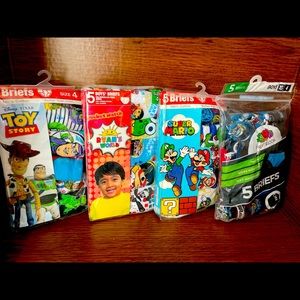 Boys character underwear size 4T